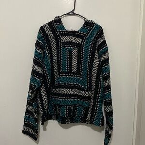 Mexico Hand-Woven Pullover Hoodie